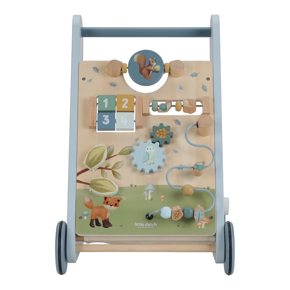 Little Dutch Baby Walker with Activity Board Blue