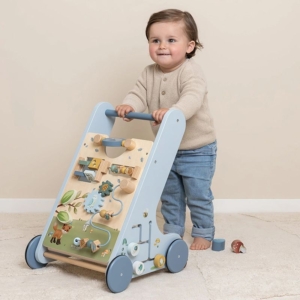 Little Dutch Baby Walker with Activity Board Blue