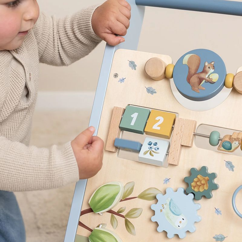 Little Dutch Baby Walker with Activity Board Blue