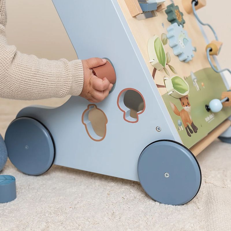 Little Dutch Baby Walker with Activity Board Blue