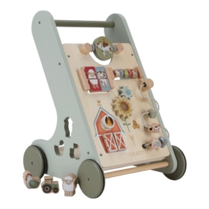 Little Dutch Baby Walker with Activity Board Green