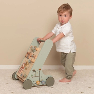 Little Dutch Baby Walker with Activity Board Green