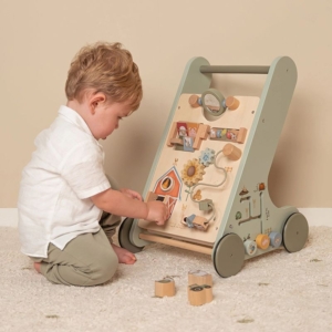 Little Dutch Baby Walker with Activity Board Green