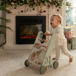 Little Dutch Baby Walker with Activity Board Green