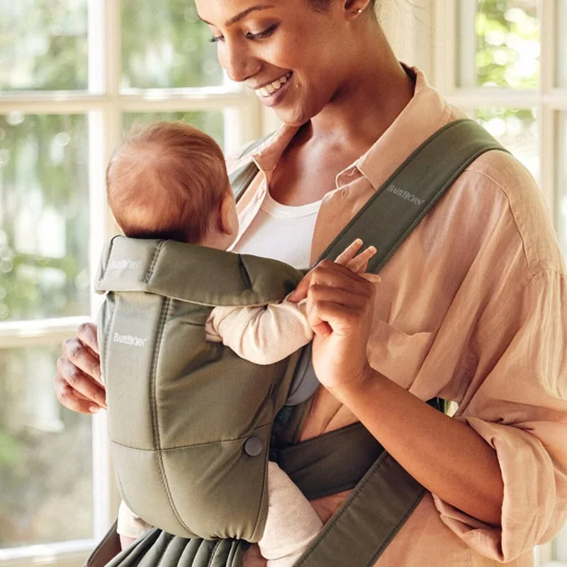 BabyBjörn Mini Baby Carrier (Woven) Dark Green