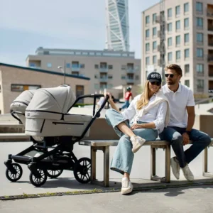 Комплект коляски для двойни Emmaljunga Double Sento 2025 Ergo Urban Pearl