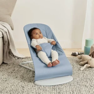 Lamamistool BabyBjörn Bliss Woven Petal Blue
