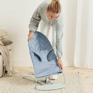 Lamamistool BabyBjörn Bliss Woven Petal Blue
