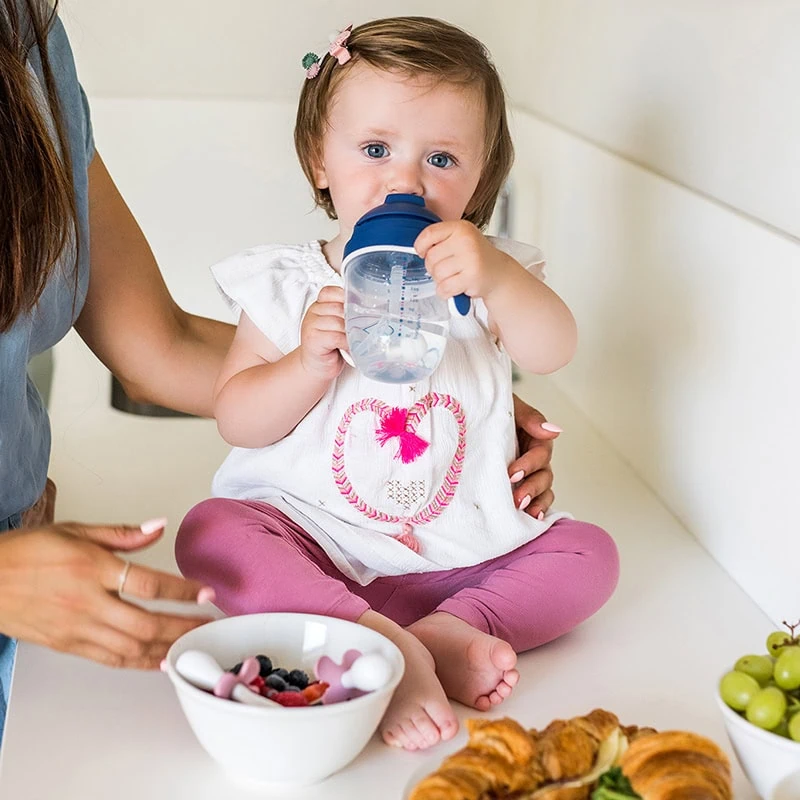 Babyono Ergonomic Spoon and Fork Pink