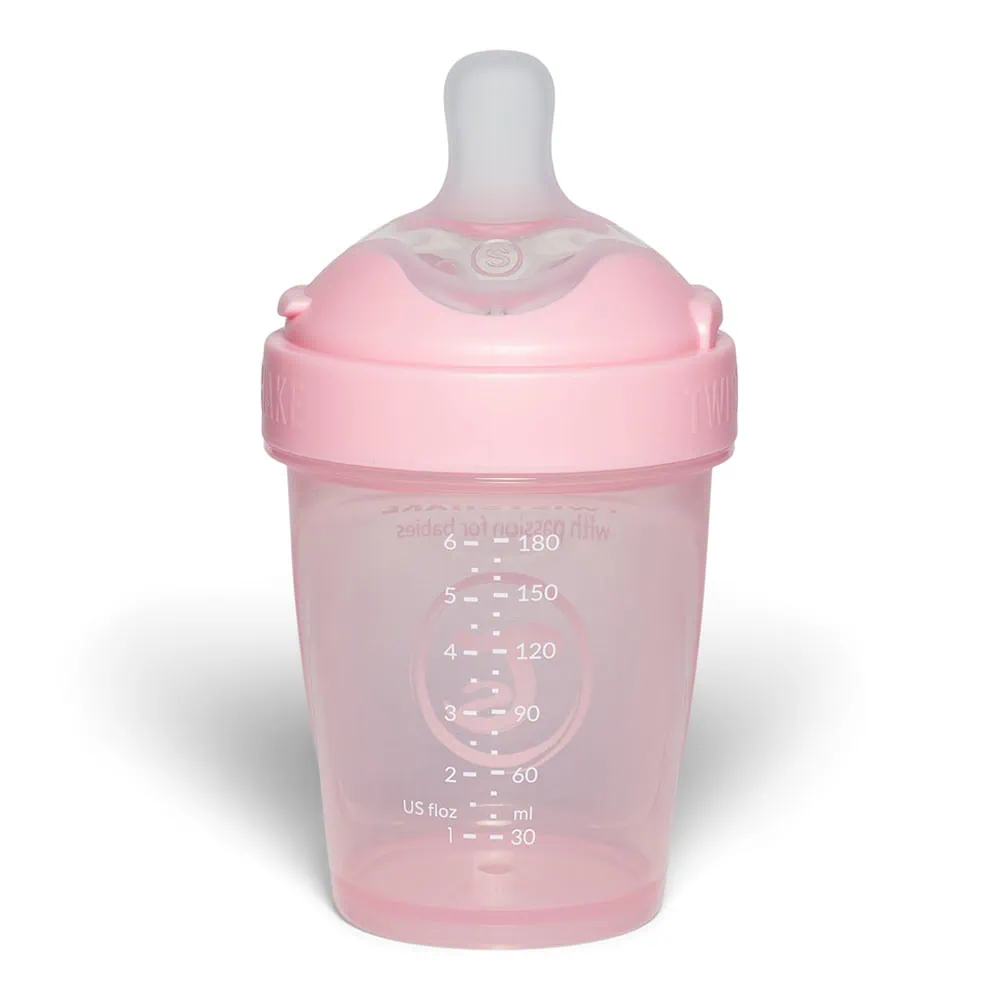 Twistshake Pro Double Baby Bottle 180 ml Pink