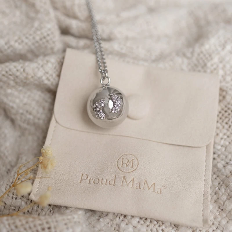 Колье бола для беременных Proud MaMa Eva Silver