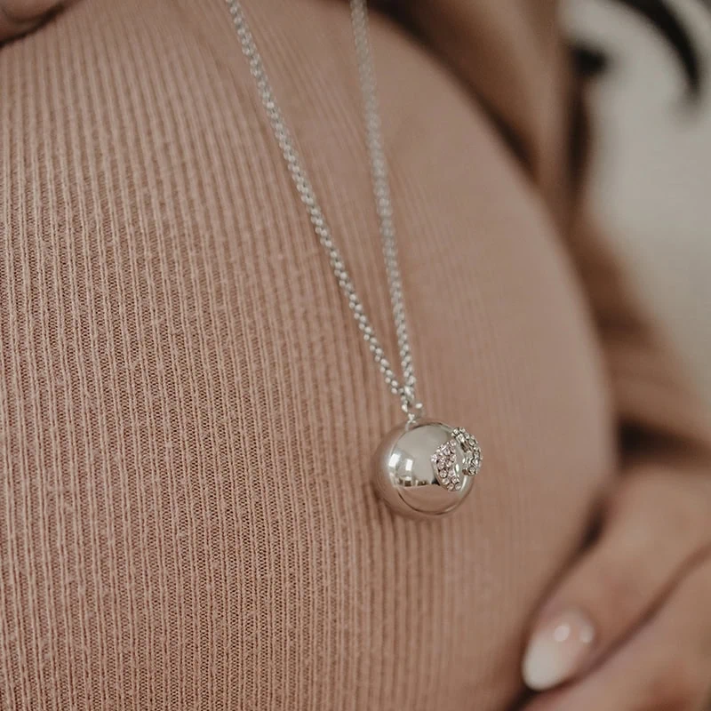 Колье бола для беременных Proud MaMa Eva Silver