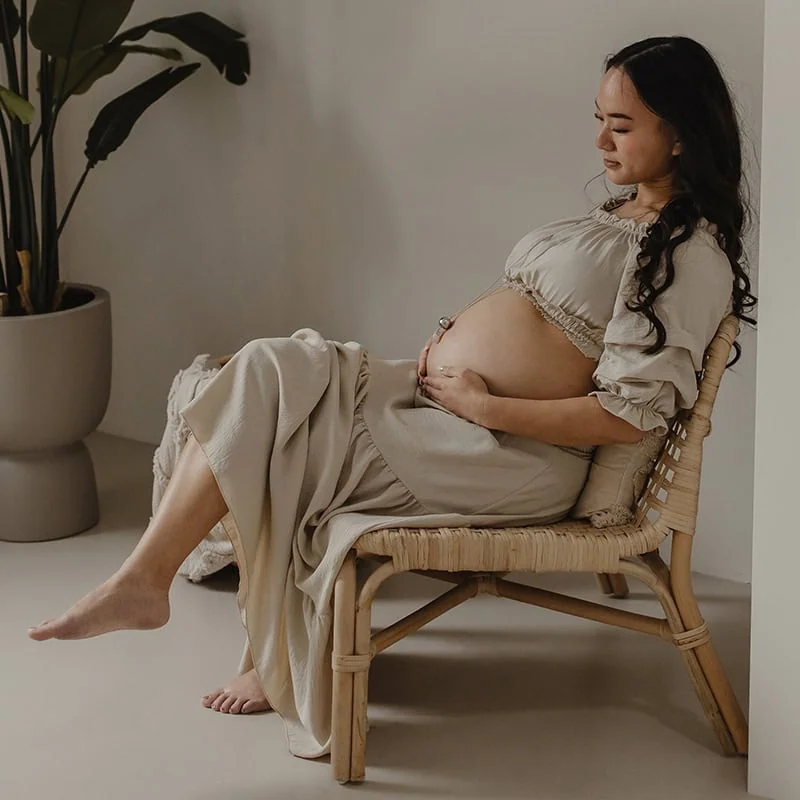 Колье бола для беременных Proud MaMa Linn Rose Quartz