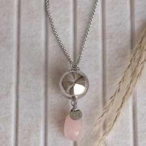 Колье бола для беременных Proud MaMa Linn Rose Quartz