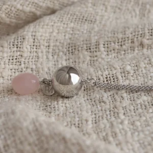 Колье бола для беременных Proud MaMa Linn Rose Quartz
