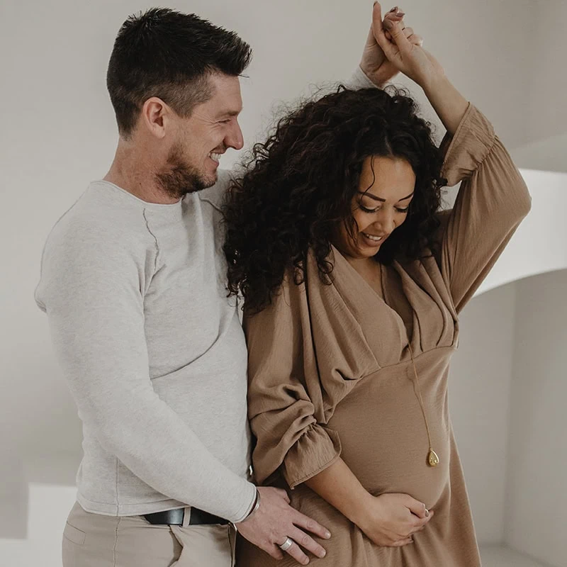Proud MaMa Stilla Pregnancy Bola Necklace Gold