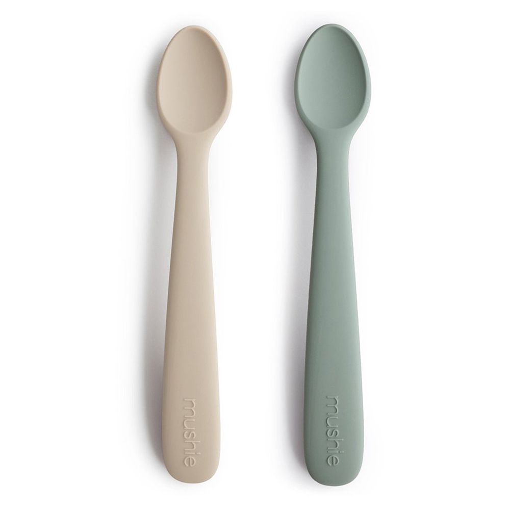Mushie Silicone Spoons cambridge blue/shifting sand